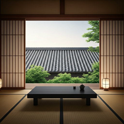 Restored machiya interior 6 — tatami, cedar, and natural light
